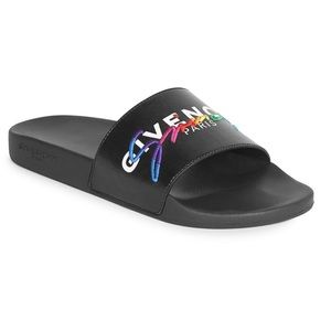 Givenchy Men Embroidered logo slides